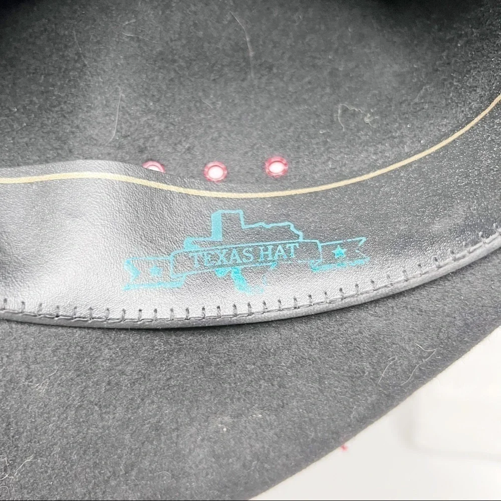 Texas Hat Black Cowboy Hat Size Small Youth Made in USA